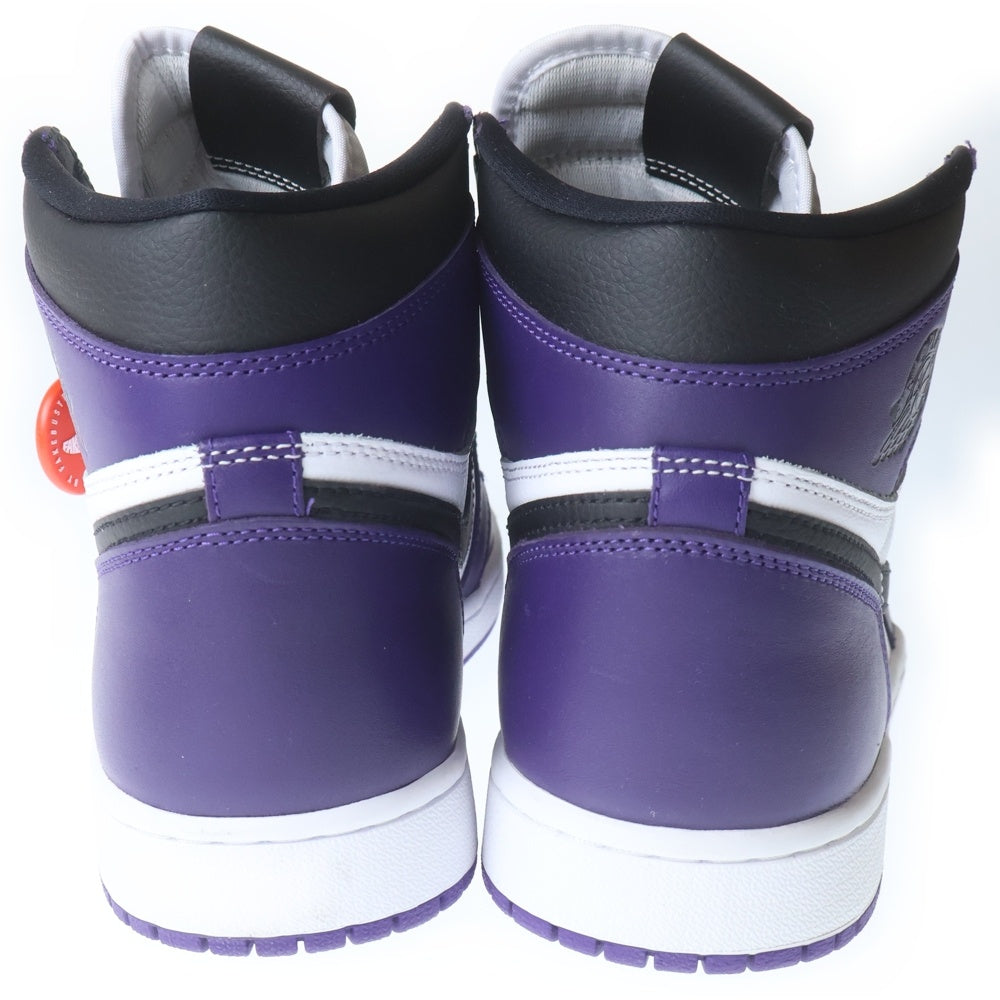 NIKE(ナイキ) AIR JORDAN 1 RETRO HIGH OG COURT PURPLE 555088-500 エアジョーダン1 レトロ ハイ コート パープル ハイカットスニーカー ホワイト/パープル US10/28.0cm