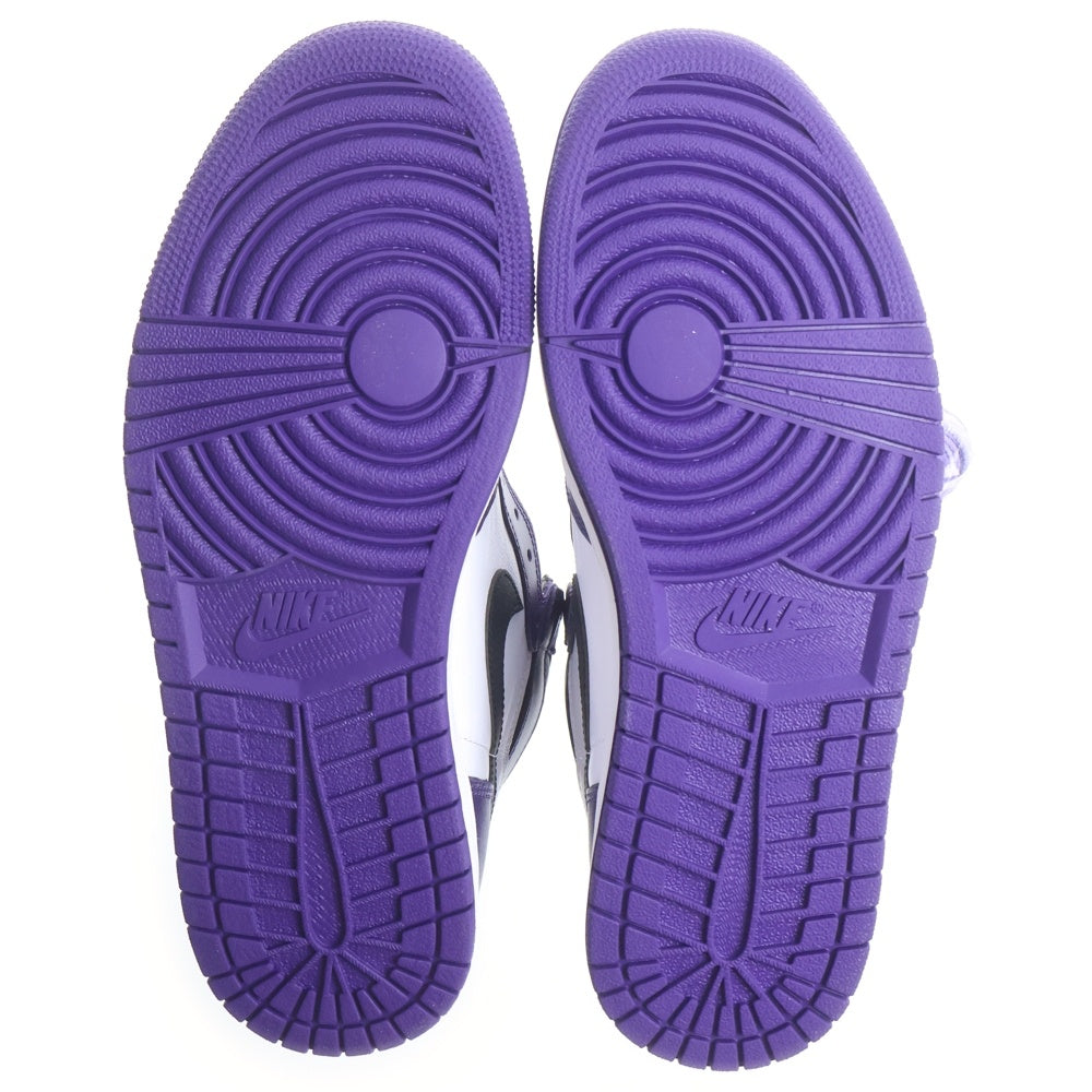 NIKE(ナイキ) AIR JORDAN 1 RETRO HIGH OG COURT PURPLE 555088-500 エアジョーダン1 レトロ ハイ コート パープル ハイカットスニーカー ホワイト/パープル US10/28.0cm