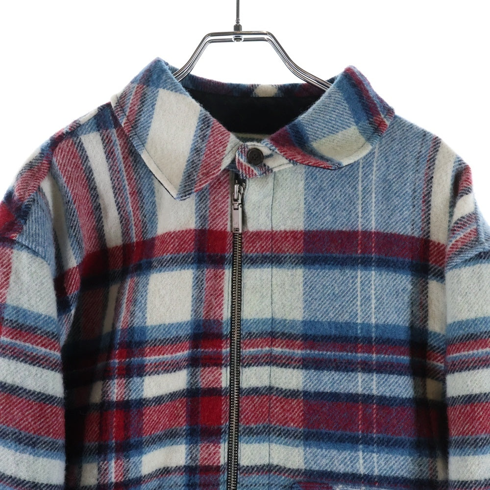 we11done(ウェルダン) CHECK ANORAK WOOL SHIRT チェックアノラック ウールシャツ ブルー/レッド WD-BL3-20-910-U-BL