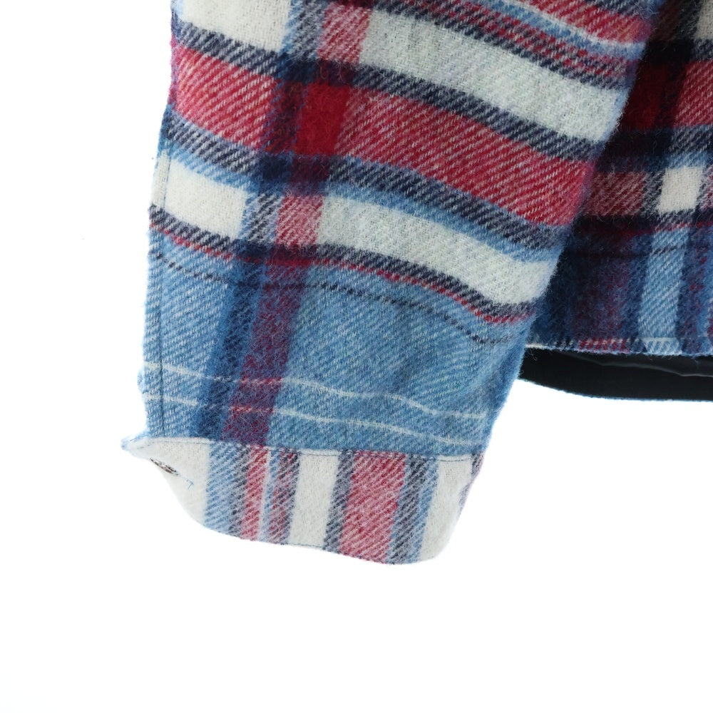 we11done(ウェルダン) CHECK ANORAK WOOL SHIRT チェックアノラック ウールシャツ ブルー/レッド WD-BL3-20-910-U-BL