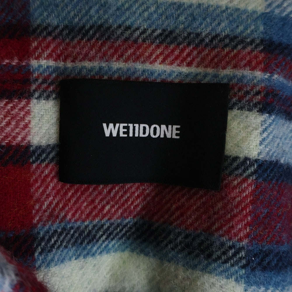 we11done(ウェルダン) CHECK ANORAK WOOL SHIRT チェックアノラック ウールシャツ ブルー/レッド WD-BL3-20-910-U-BL