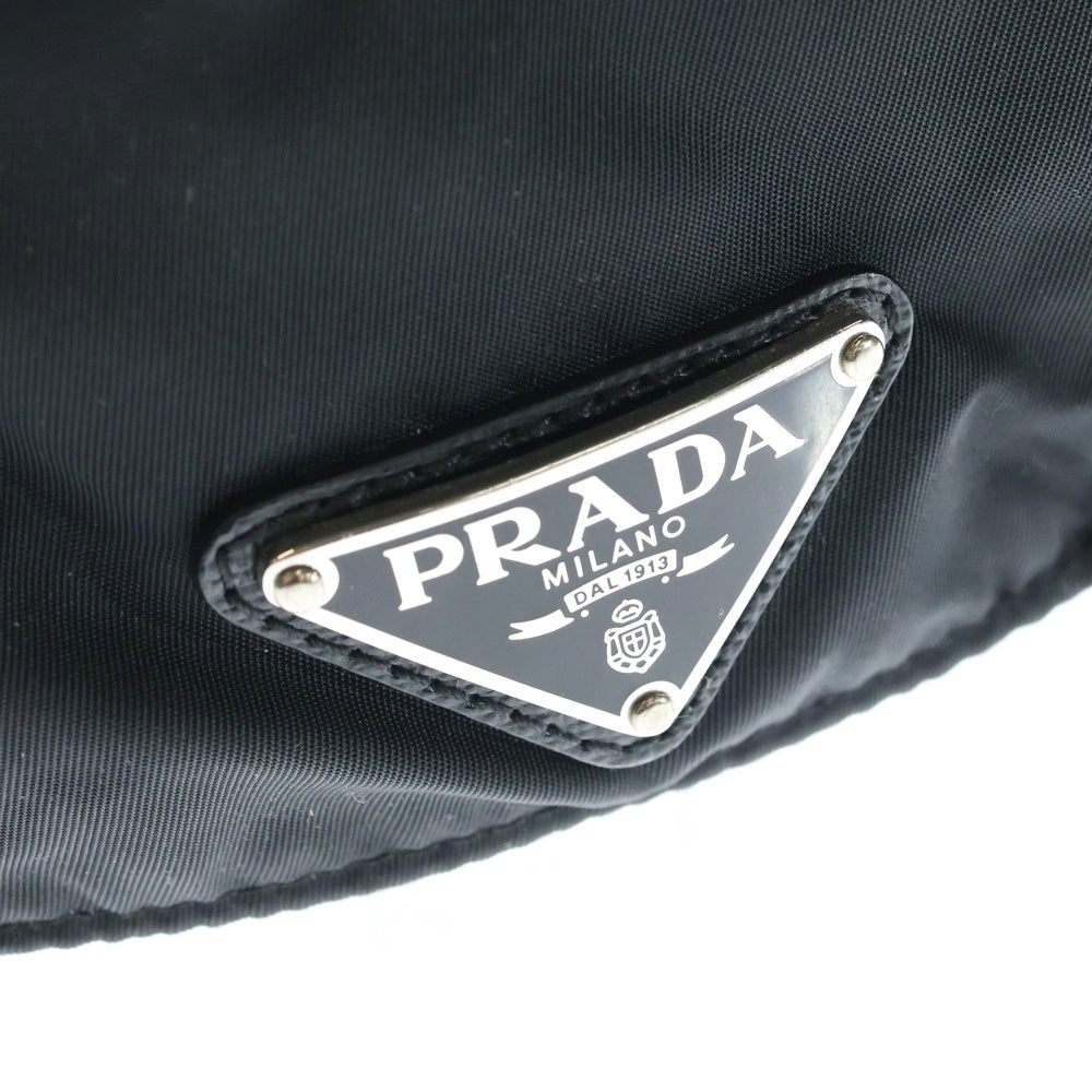 PRADA(プラダ) RE-NYLON リナイロン ベースボール ロゴプレートキャップ 帽子 ブラック 2HC274 2DMI