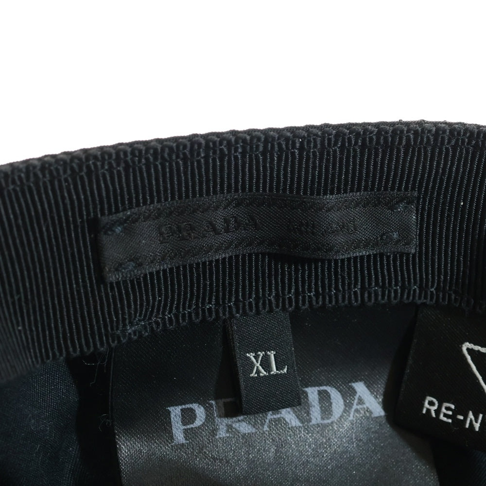 PRADA(プラダ) RE-NYLON リナイロン ベースボール ロゴプレートキャップ 帽子 ブラック 2HC274 2DMI