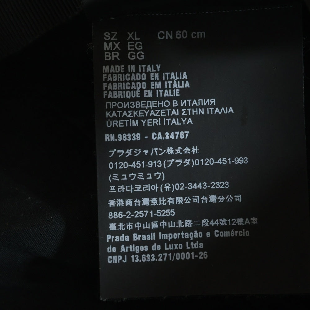 PRADA(プラダ) RE-NYLON リナイロン ベースボール ロゴプレートキャップ 帽子 ブラック 2HC274 2DMI