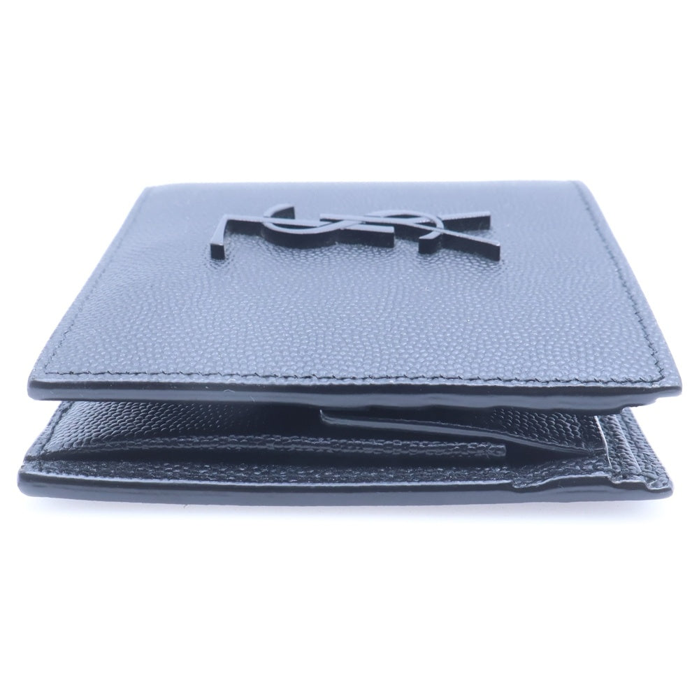 SAINT LAURENT PARIS(サンローランパリ) YSLロゴ カサンドラ 二つ折りウォレット 財布 ブラック 453276BTY0U