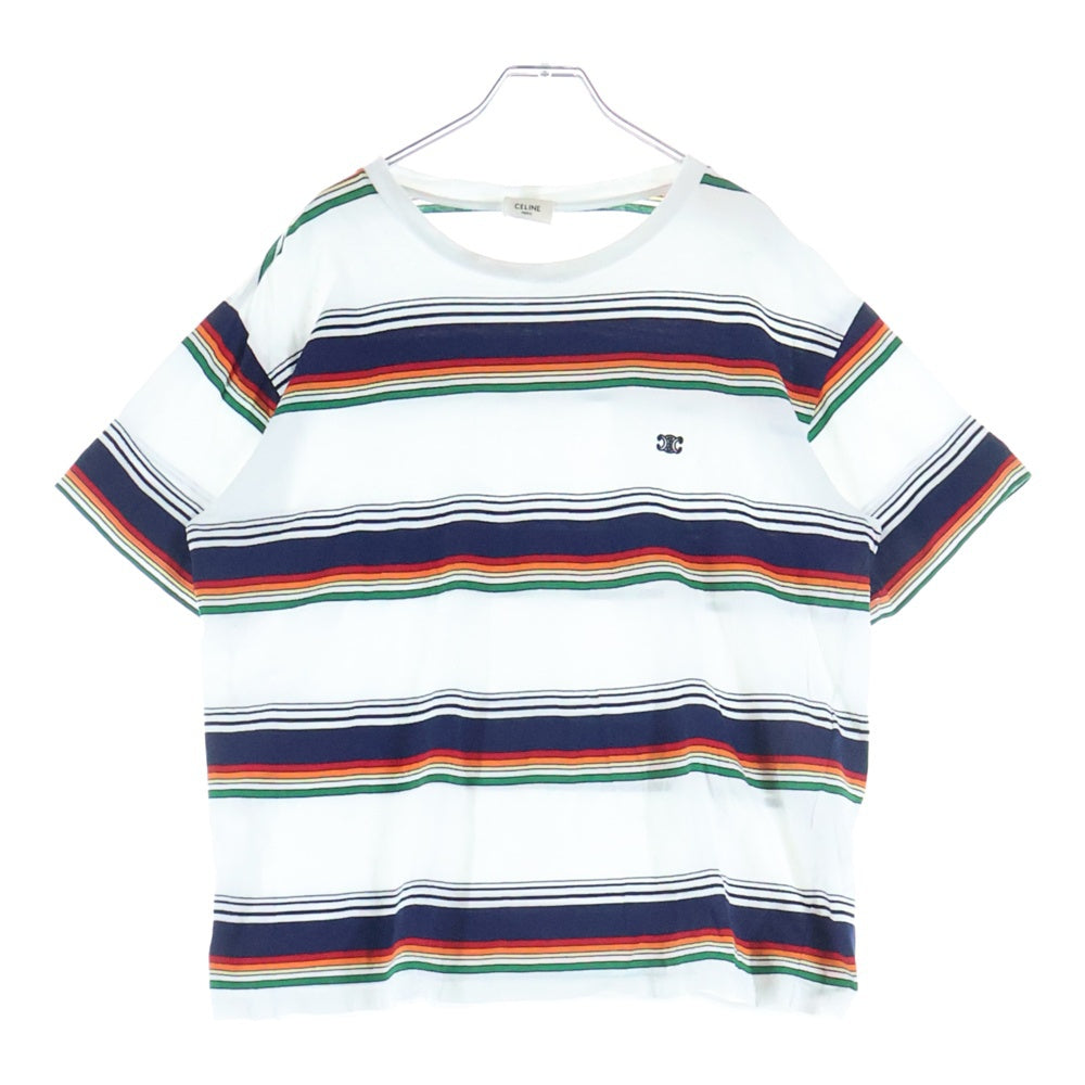 CELINE(セリーヌ) トリオンフ ボーダールーズ 半袖Tシャツカットソー ホワイト 2X04I807M 01MU レディース