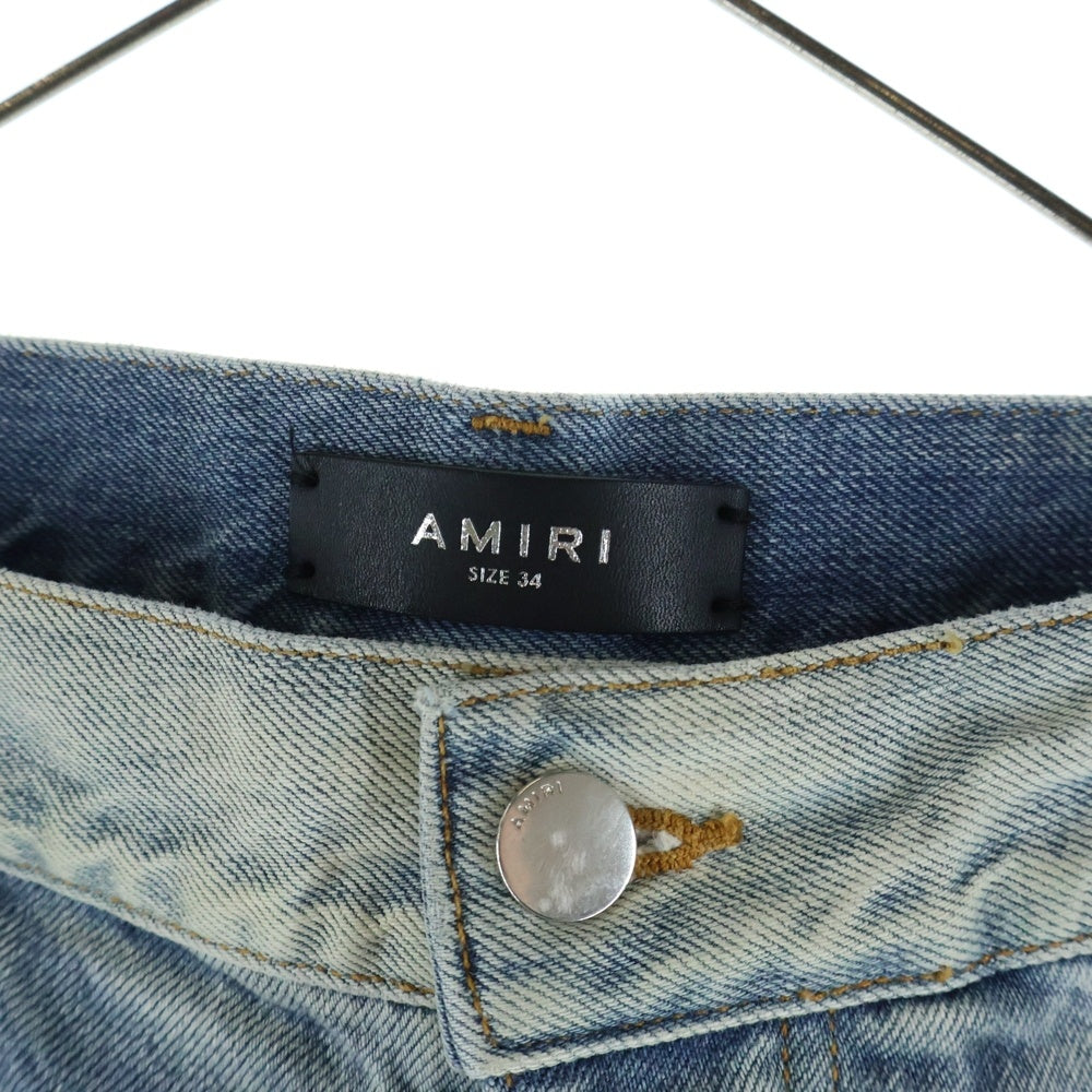 AMIRI(アミリ) SAFARI STRAIGHT JEAN サファリ チータープリント ストレイトデニムパンツ インディゴ