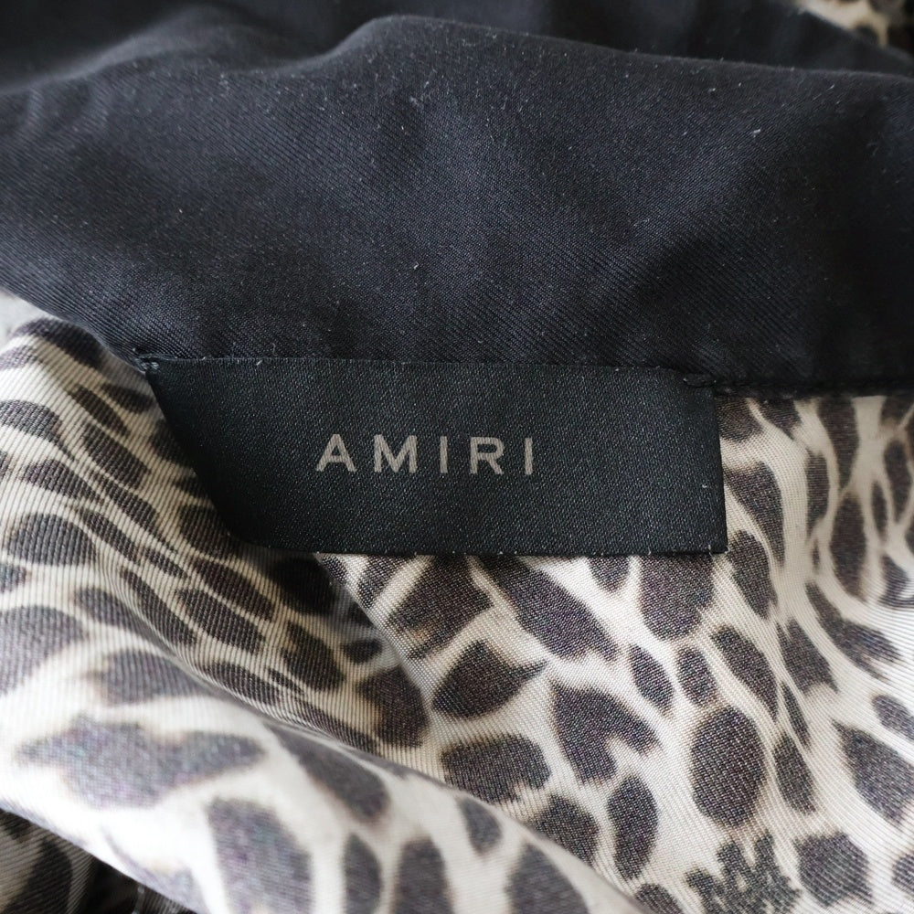 AMIRI(アミリ) レオパード ボーリング半袖シャツ ブラウン