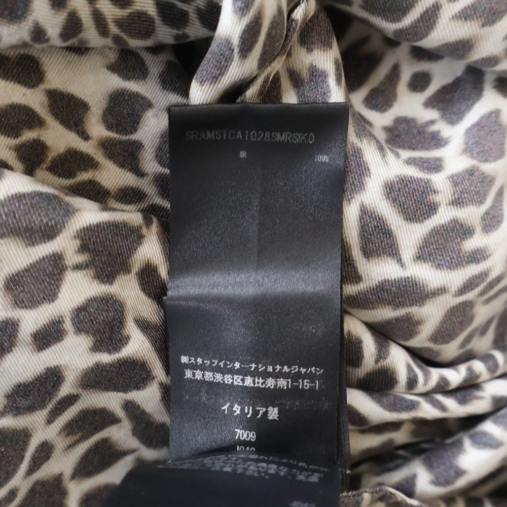 AMIRI(アミリ) レオパード ボーリング半袖シャツ ブラウン