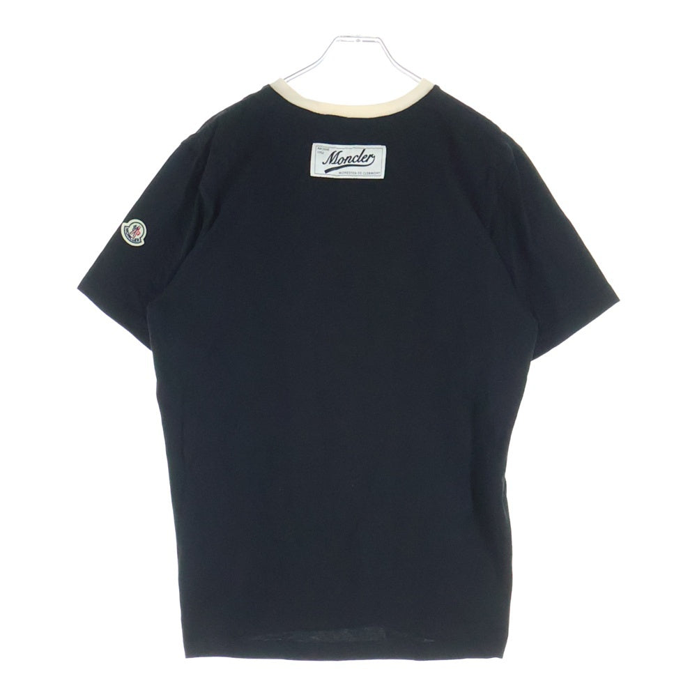 MONCLER(モンクレール) 25AW ロゴ刺繍 半袖Tシャツカットソー ブラック K20918C00005 89AUG