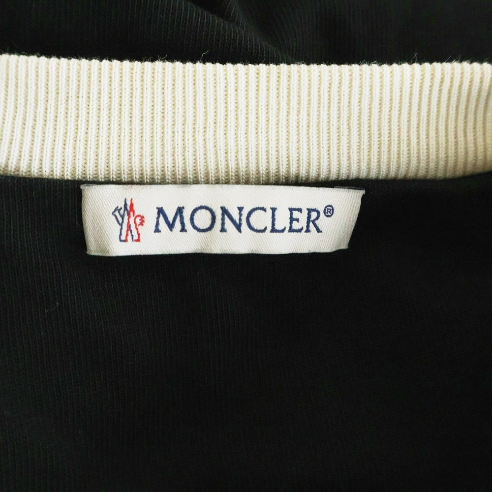 MONCLER(モンクレール) 25AW ロゴ刺繍 半袖Tシャツカットソー ブラック K20918C00005 89AUG