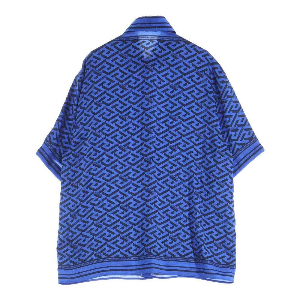 VERSACE(ヴェルサーチ) 総柄 半袖シャツ ブルー 1A07311