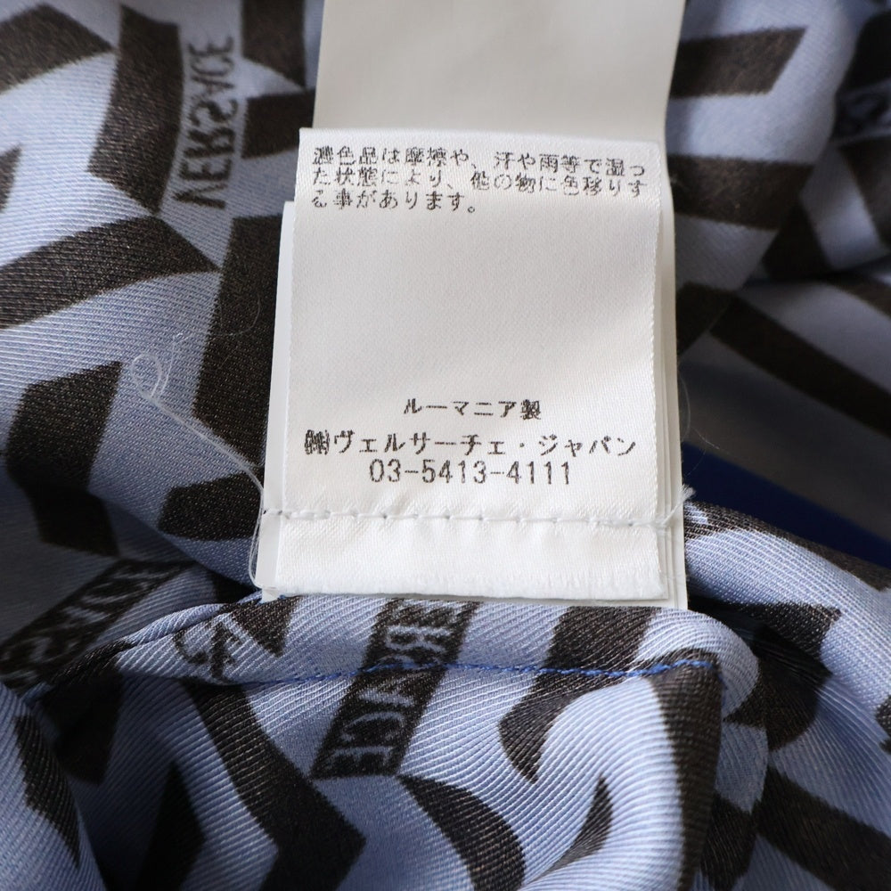 VERSACE(ヴェルサーチ) 総柄 半袖シャツ ブルー 1A07311