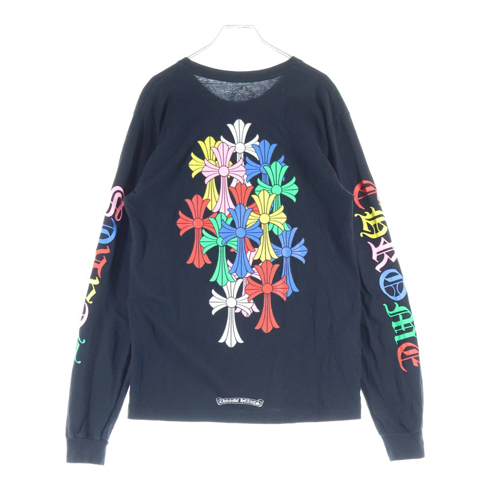 CHROME HEARTS(クロムハーツ) MLTCOL CEM CRS T-SHRT マルチセメタリークロスプリント 長袖Tシャツカットソー ブラック