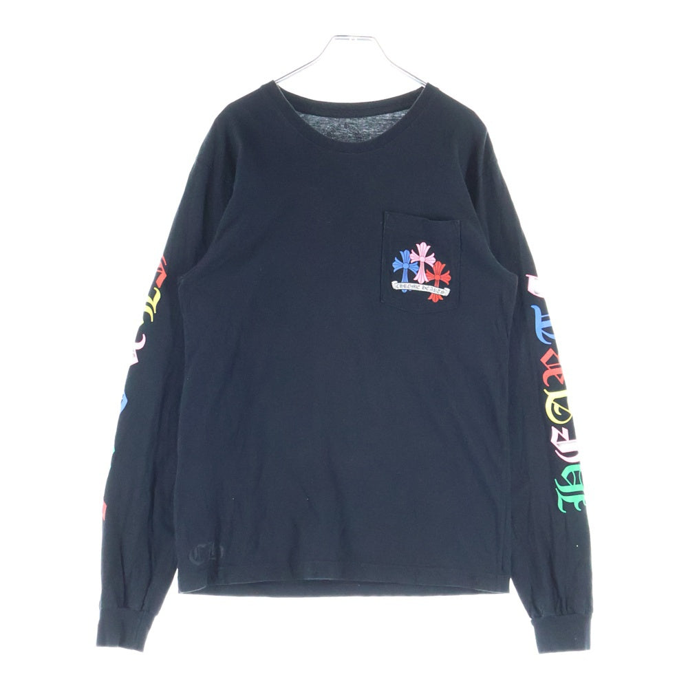 CHROME HEARTS(クロムハーツ) MLTCOL CEM CRS T-SHRT マルチセメタリークロスプリント 長袖Tシャツカットソー ブラック