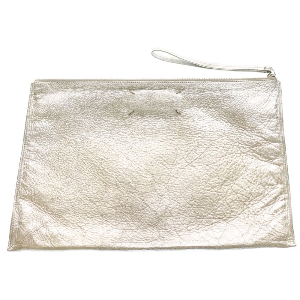 Maison Margiela(メゾンマルジェラ) スプラッシュペイント加工 クラッチバック セカンドバック シルバー