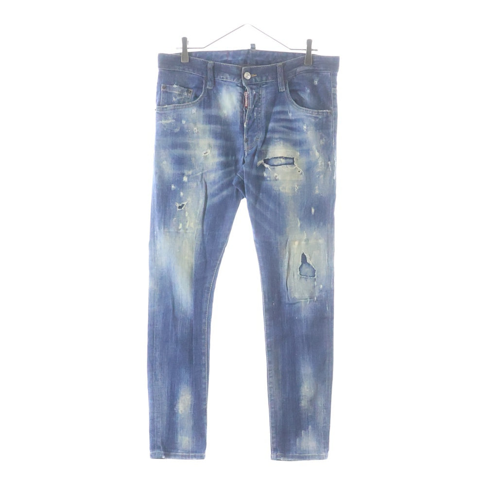 DSQUARED2(ディースクエアード) 22SS SKATER JEANS スケータージーンズ ダメージ加工デニム インディゴ S74LB1042-S30342