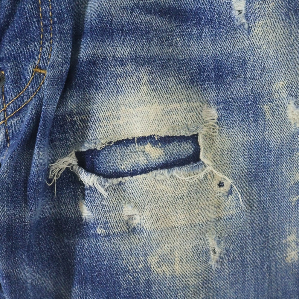 DSQUARED2(ディースクエアード) 22SS SKATER JEANS スケータージーンズ ダメージ加工デニム インディゴ S74LB1042-S30342