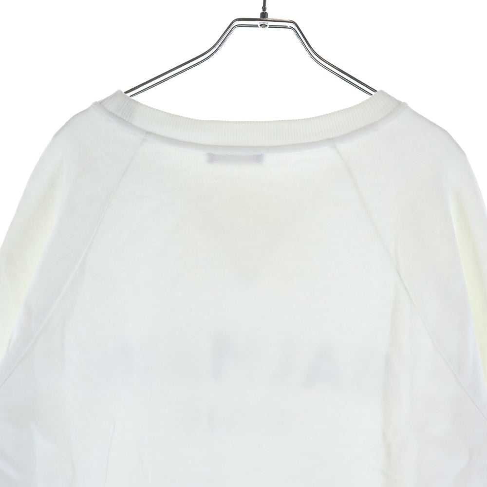 BALMAIN(バルマン) 22SS ロゴプリント スウェットトレーナー ホワイト/シルバー JQ005BB29