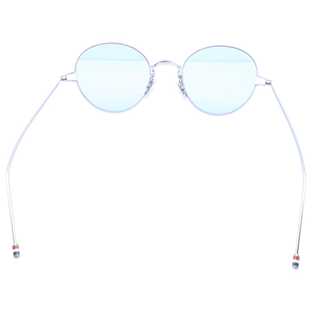 THOM BROWNE(トムブラウン) ラウンド型 クリアサングラス 眼鏡 シルバー