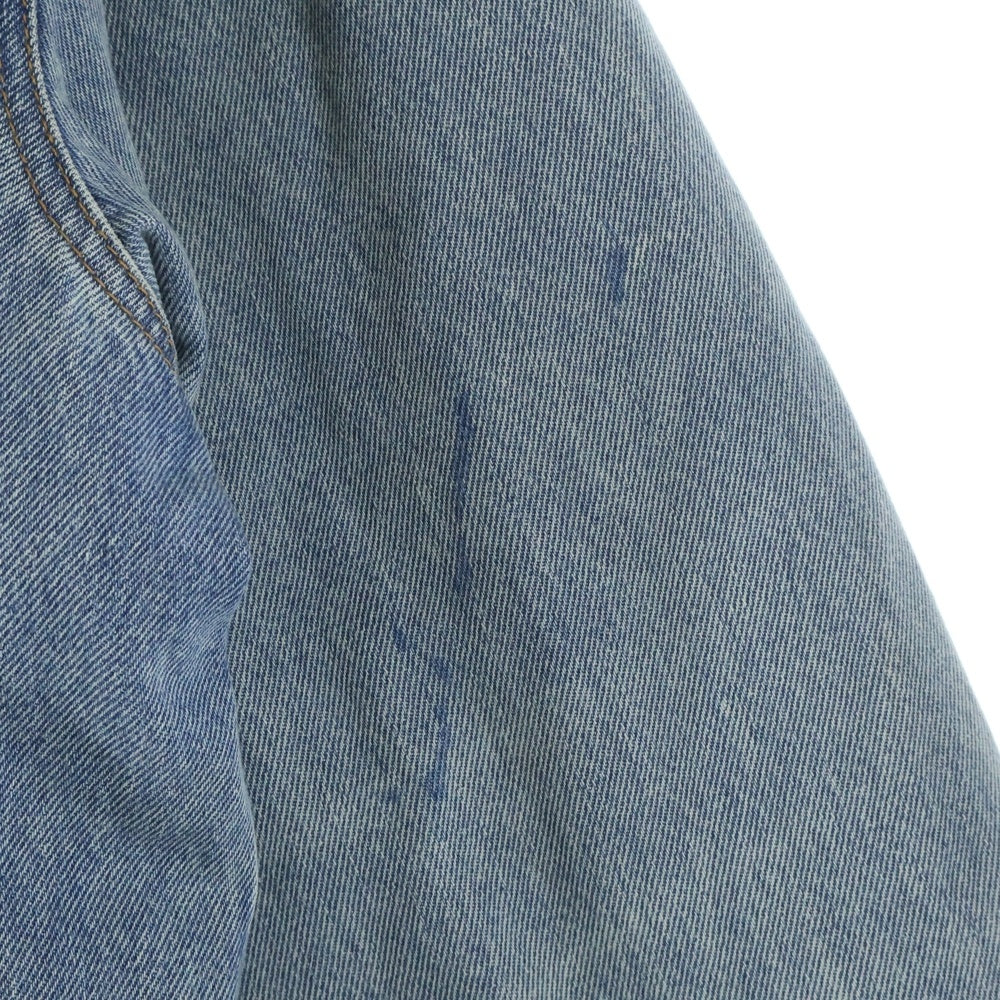 STUSSY(ステューシー) ×Levi's Embossed Trucker Jacket バックロゴ エンボストラッカーデニムジャケット 裏地8ボールロゴプリント ブルー