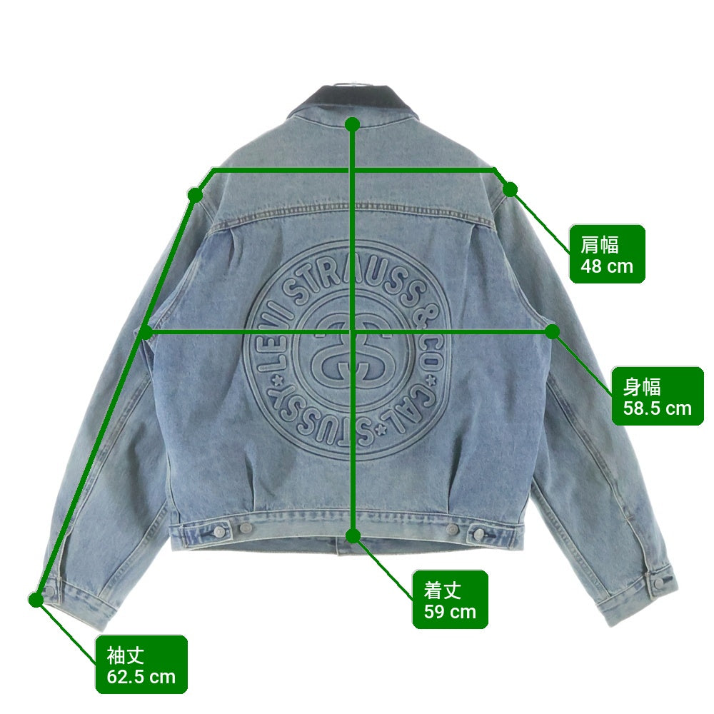 STUSSY(ステューシー) ×Levi's Embossed Trucker Jacket バックロゴ