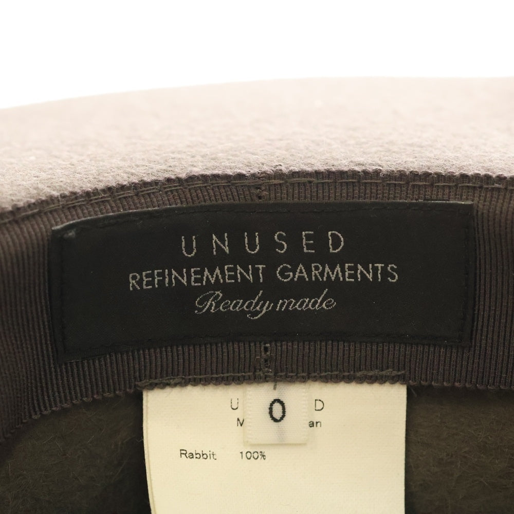 UNUSED(アンユーズド) RABBIT FUR HAT UH0365 ラビットファーハット ブラウン