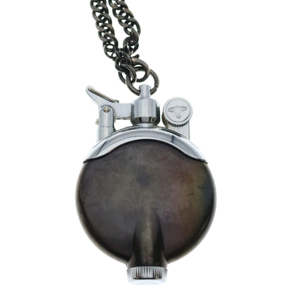 Vivienne Westwood(ヴィヴィアンウエストウッド) ヴィヴィアンウエストウッド チェーン オーブ オイルライター ネックレス シルバー/ブラック