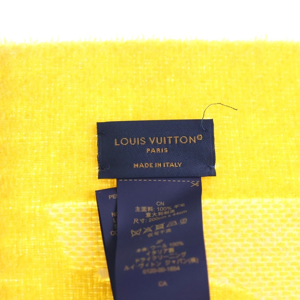 LOUIS VUITTON(ルイヴィトン) LV バーズ マフラー ホワイト/イエロー M90810 レディース