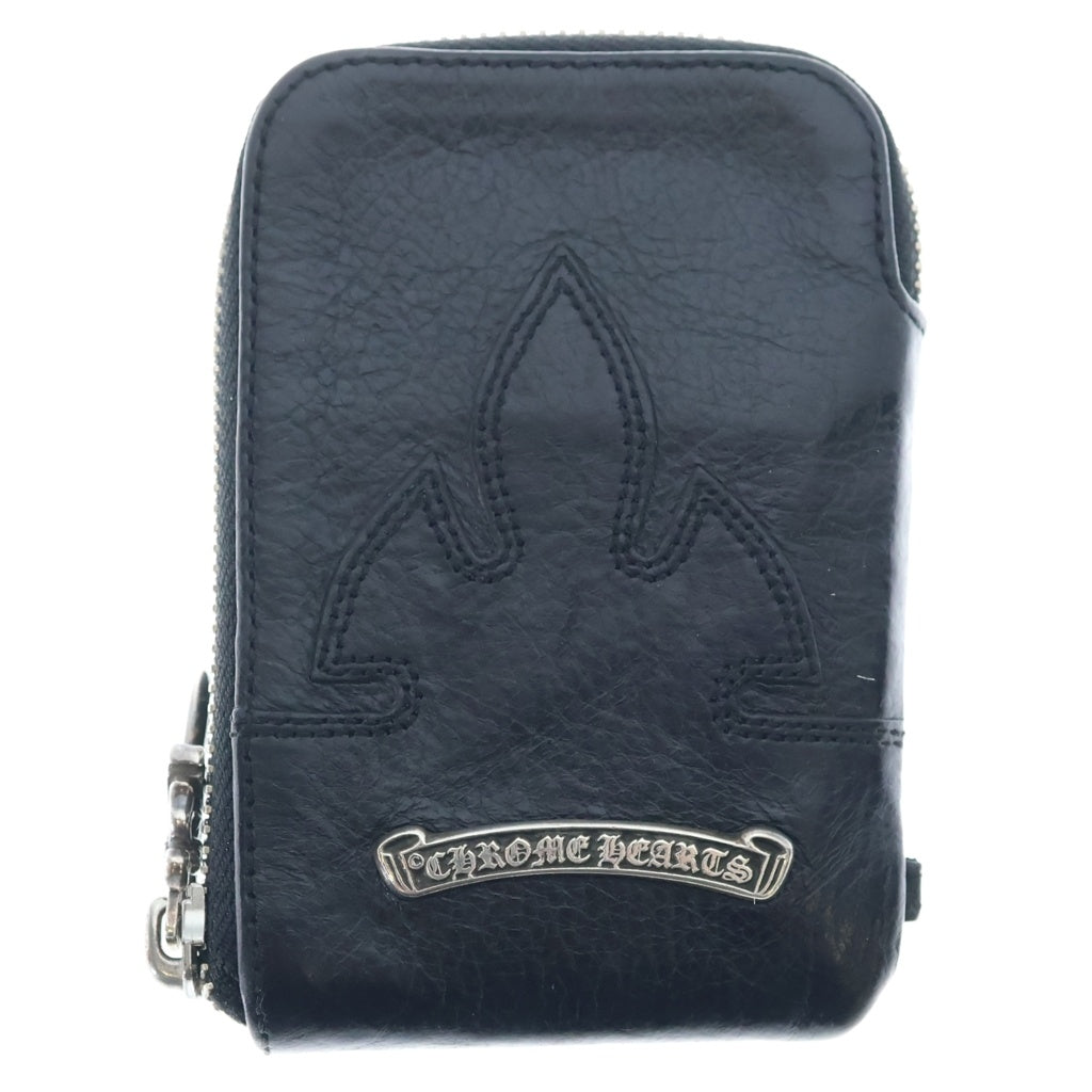 CHROME HEARTS(クロムハーツ) ONE TRILLION ワントリリオン フレアニー レザーコインケース ブラック レディース