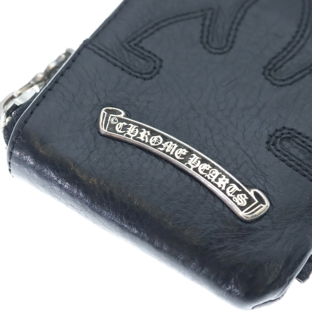 CHROME HEARTS(クロムハーツ) ONE TRILLION ワントリリオン フレアニー レザーコインケース ブラック レディース