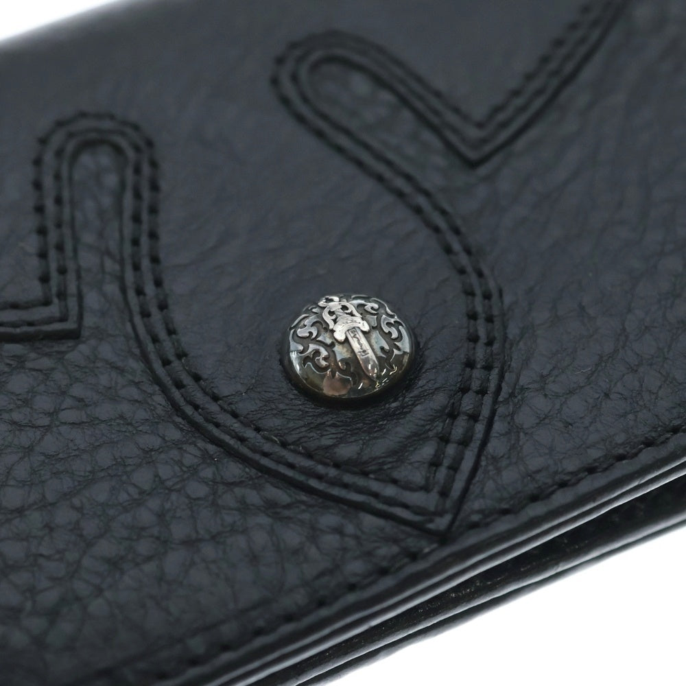 CHROME HEARTS(クロムハーツ) FLERKNEE CARD CASE フレアニーレザーカードケース ブラック