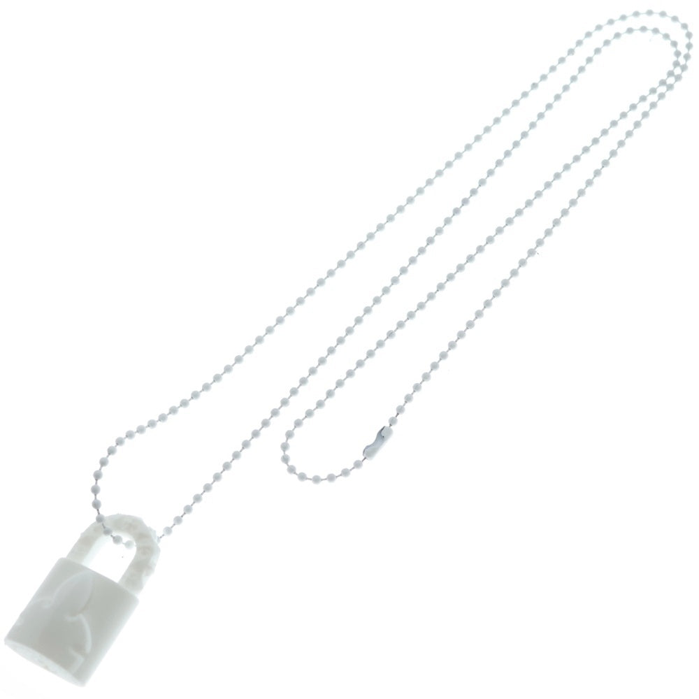 CHROME HEARTS(クロムハーツ) RUBBER PADLOCK FLERKNEE SLCN パドロック フレアニー ラバーネックレス シリコン ホワイト