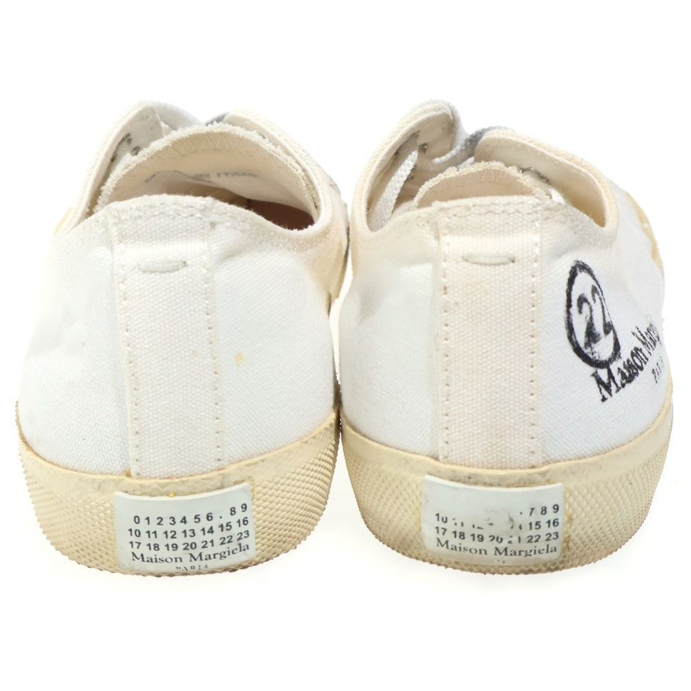 Martin Margiela 22(マルタンマルジェラ) Tabi タビ ペイント加工 ローカットスニーカー ホワイト S58WS0112 レディース