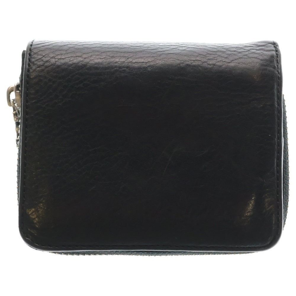 CHROME HEARTS(クロムハーツ) SQ ZIP BILL スクエアジップビル レザーウォレット 財布 ブラック BCA376