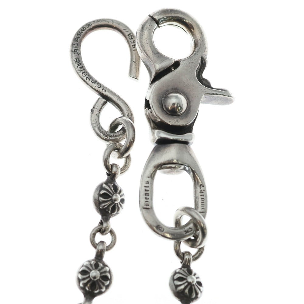 CHROME HEARTS(クロムハーツ) 1BALL LONG-S/1クリップロング#1クロスボール ウォレットチェーン シルバー BCA384
