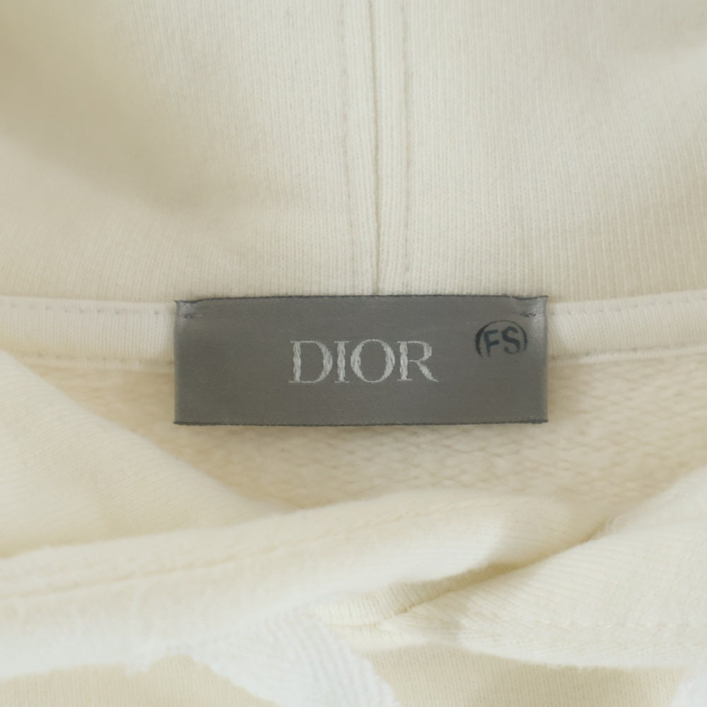 Christian Dior(クリスチャンディオール) バック刺繍ロゴ プルオーバーパーカー フーディ ホワイト 243J691B0531