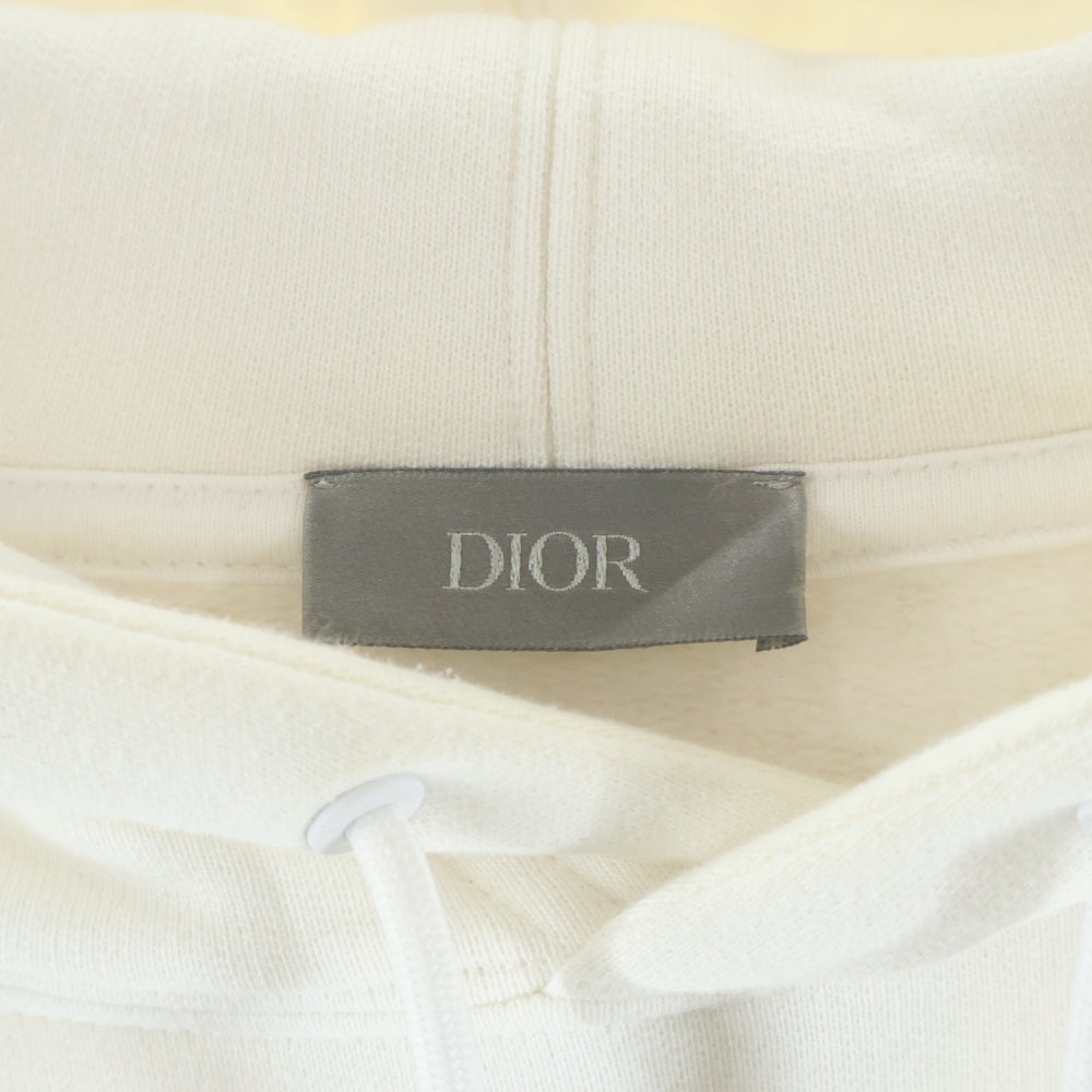 Christian Dior(クリスチャンディオール) 22AW フロントロゴ刺繍 プルオーバーパーカー フーディ ホワイト 313J691A0531
