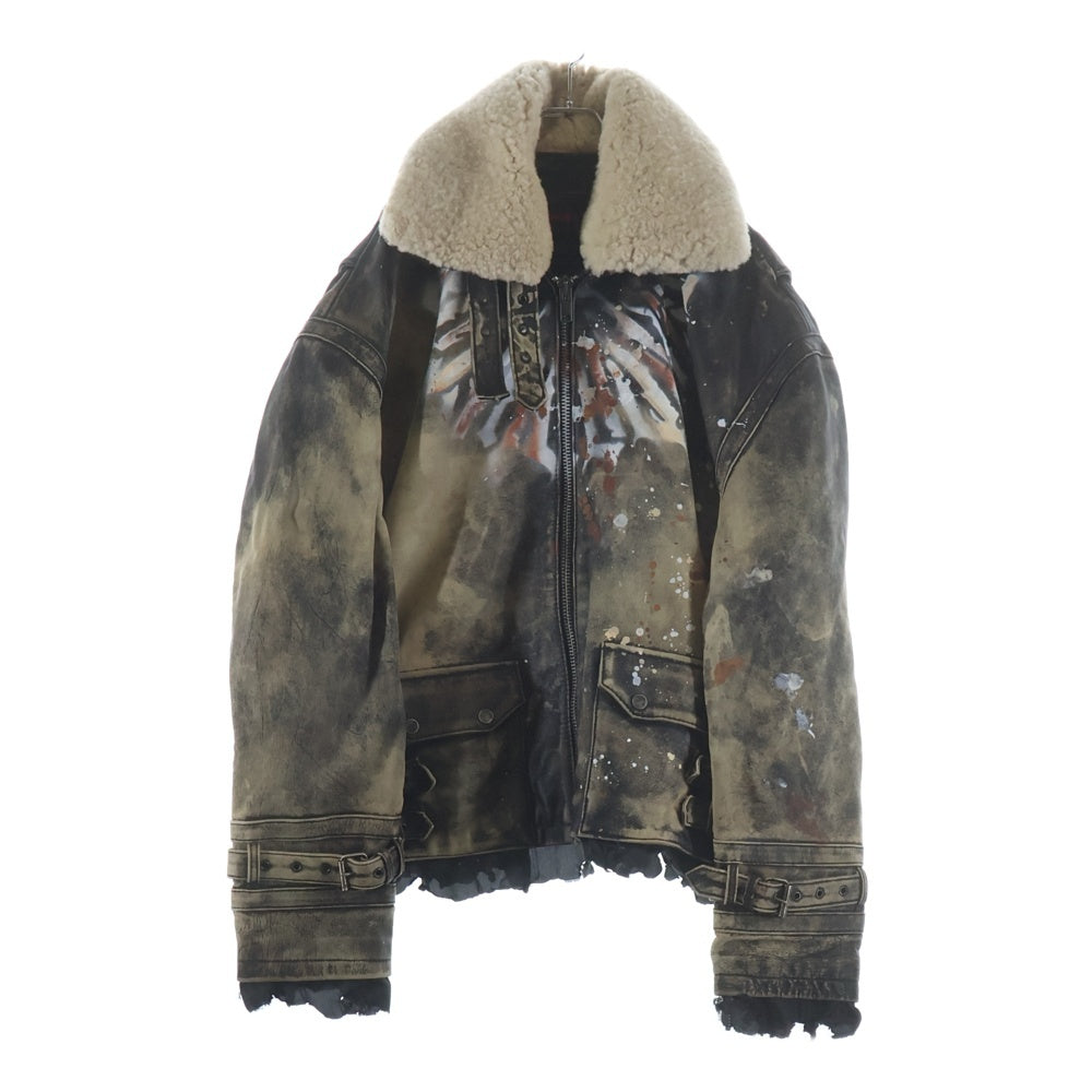 cvtvlist(カタリスト) B-3 Jacket レザーペイントジャケット 2301110103 ブラウン