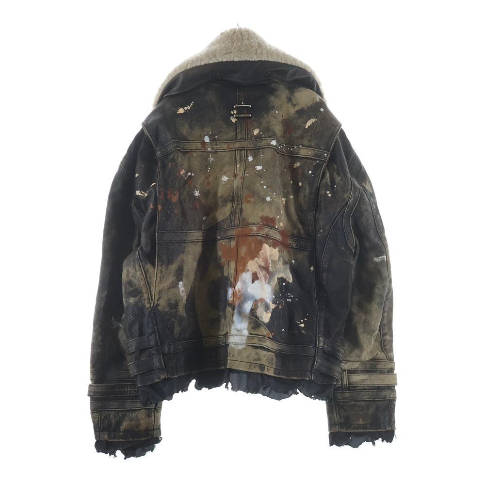 cvtvlist(カタリスト) B-3 Jacket レザーペイントジャケット 2301110103 ブラウン