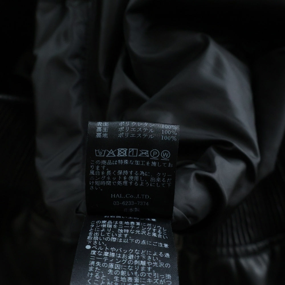 cvtvlist(カタリスト) フェイクレザージャケット フロントロゴ刺繍2401110303 ブラック
