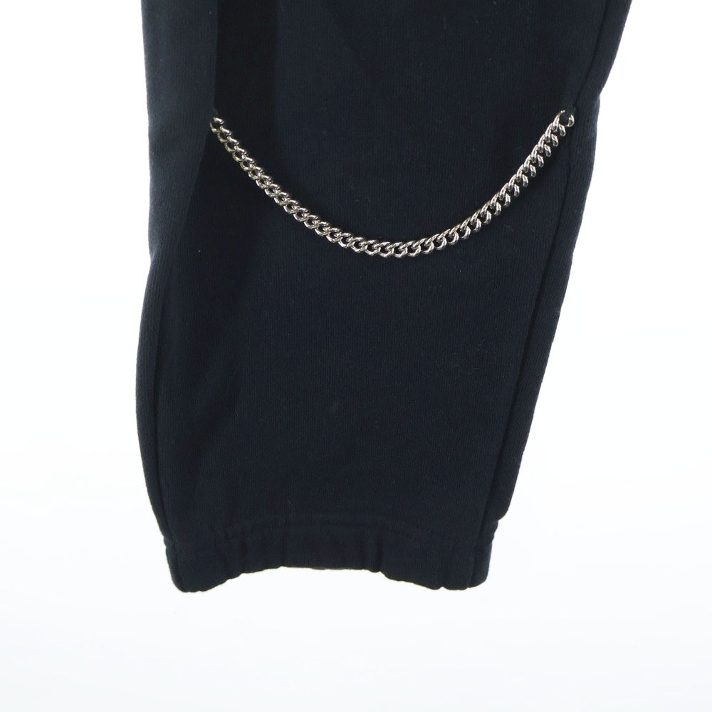 CELINE(セリーヌ) 21AW CHAINS TRACK PANTS IN COTTON FLEECE コットンフリース チェーン ジョガーパンツ スウェットパンツ 2Z108052H ブラック