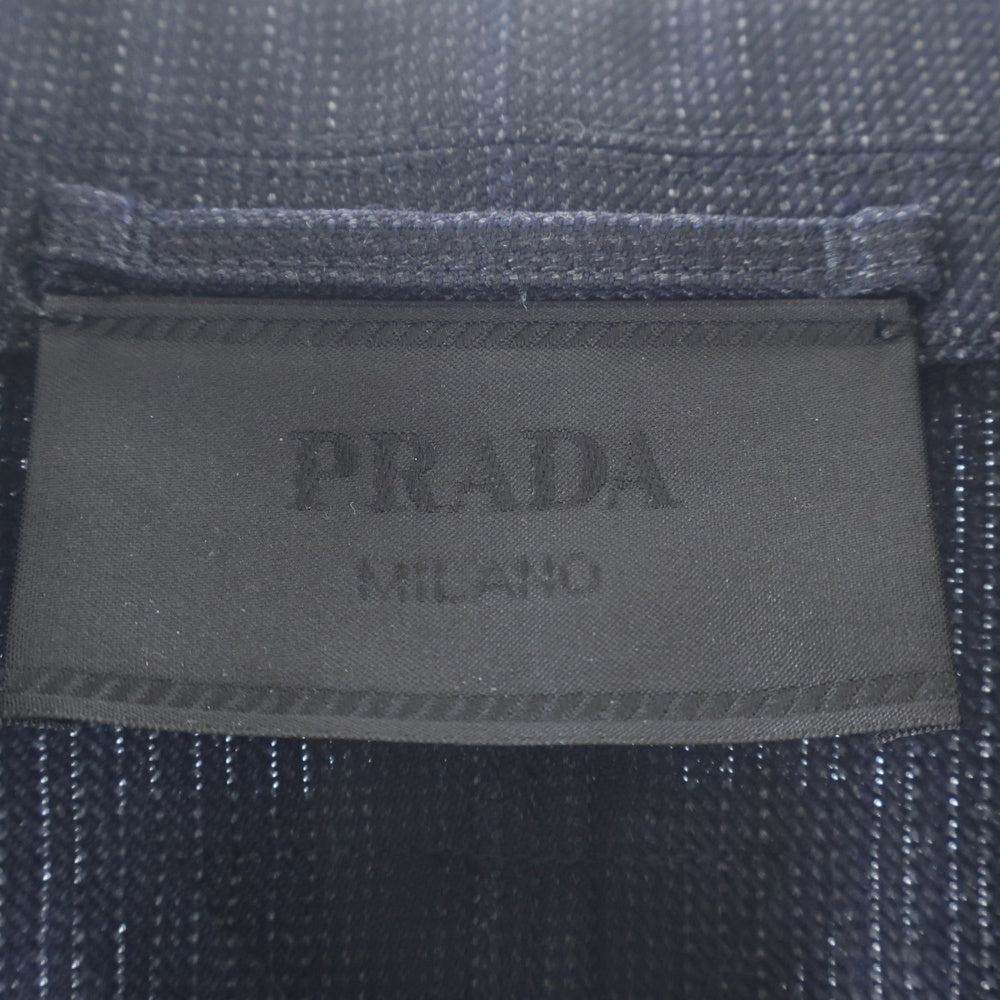 PRADA(プラダ) Utility Single-breasted jacket ユーティリティーシングルブレステッド ポケット付きテーラードジャケット ブラック UGI269