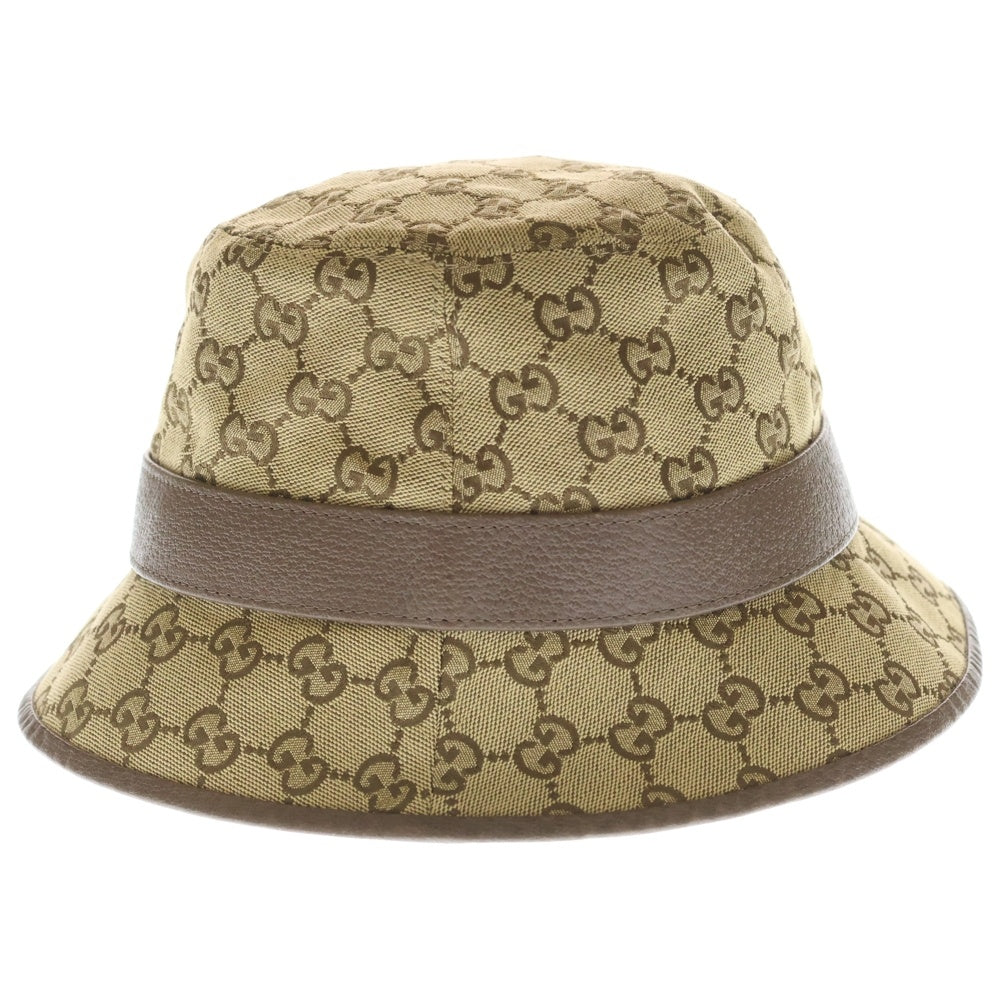 GUCCI(グッチ) GGキャンバス フェドラハット バケットハット ブラウン