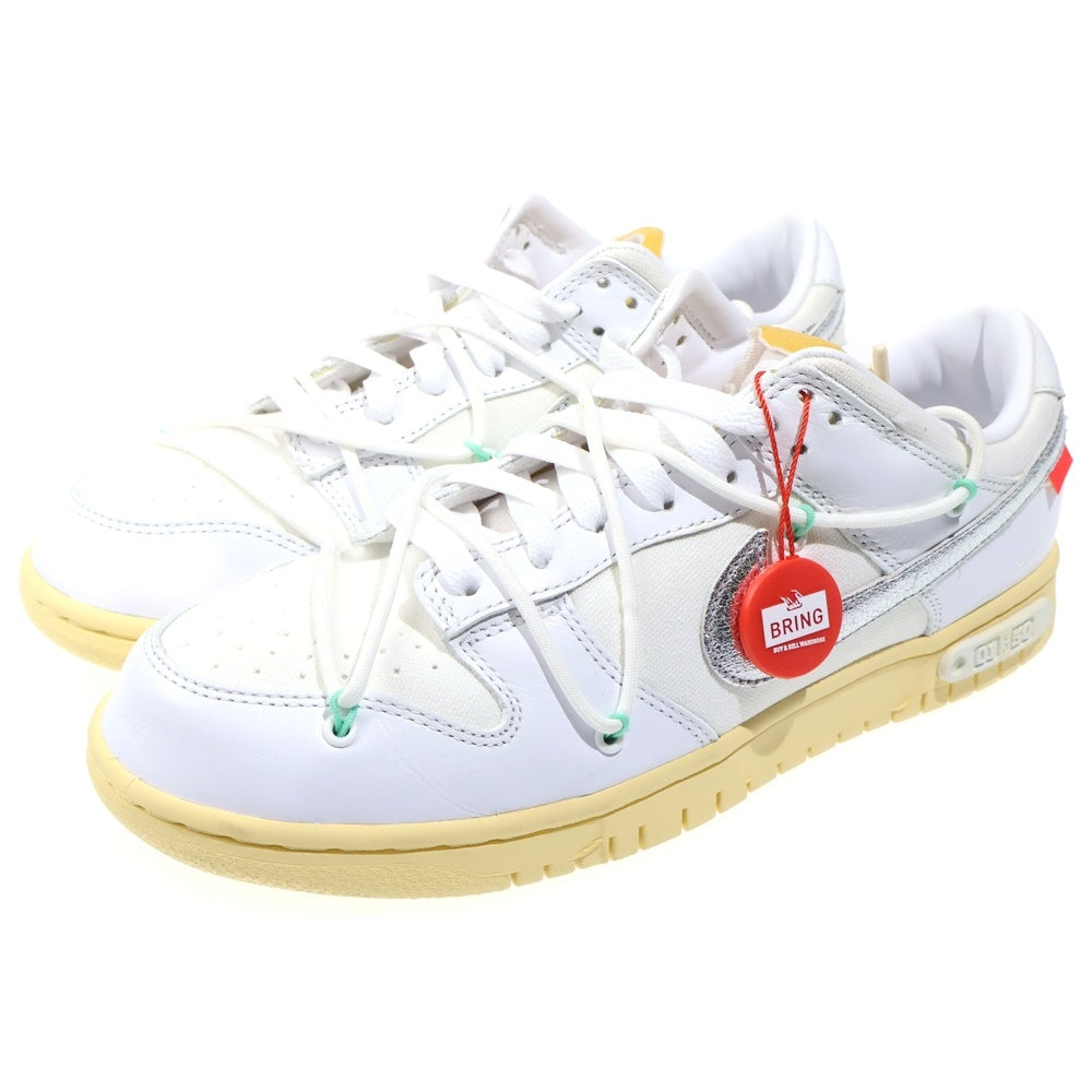 NIKE(ナイキ) ×OFF-WHITE DUNK LOW 1 OF 50 DM1602-127 オフホワイト ダンクロー 1オブ50 ローカットスニーカー ホワイト US9/27.0cm