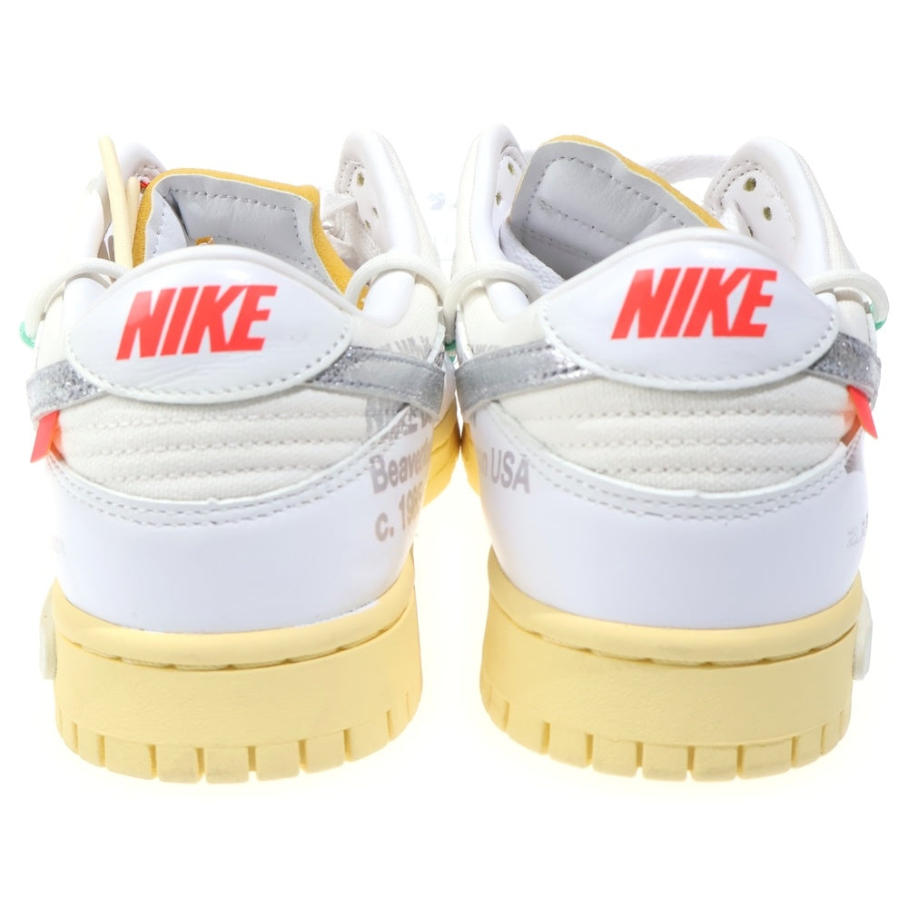 NIKE(ナイキ) ×OFF-WHITE DUNK LOW 1 OF 50 DM1602-127 オフホワイト ダンクロー 1オブ50 ローカットスニーカー ホワイト US9/27.0cm