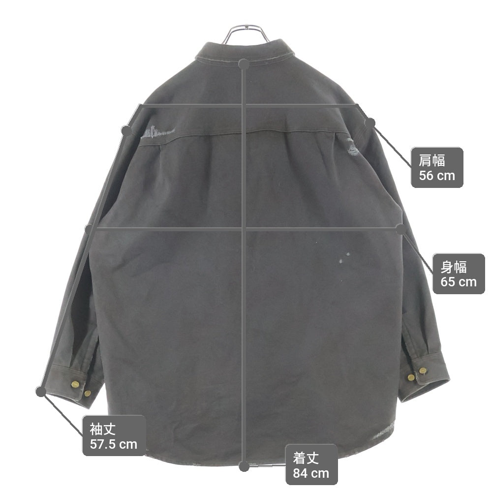KAMIYA(カミヤ) BORO Duck Shir ボロダック 長袖シャツ グレー G14SH034