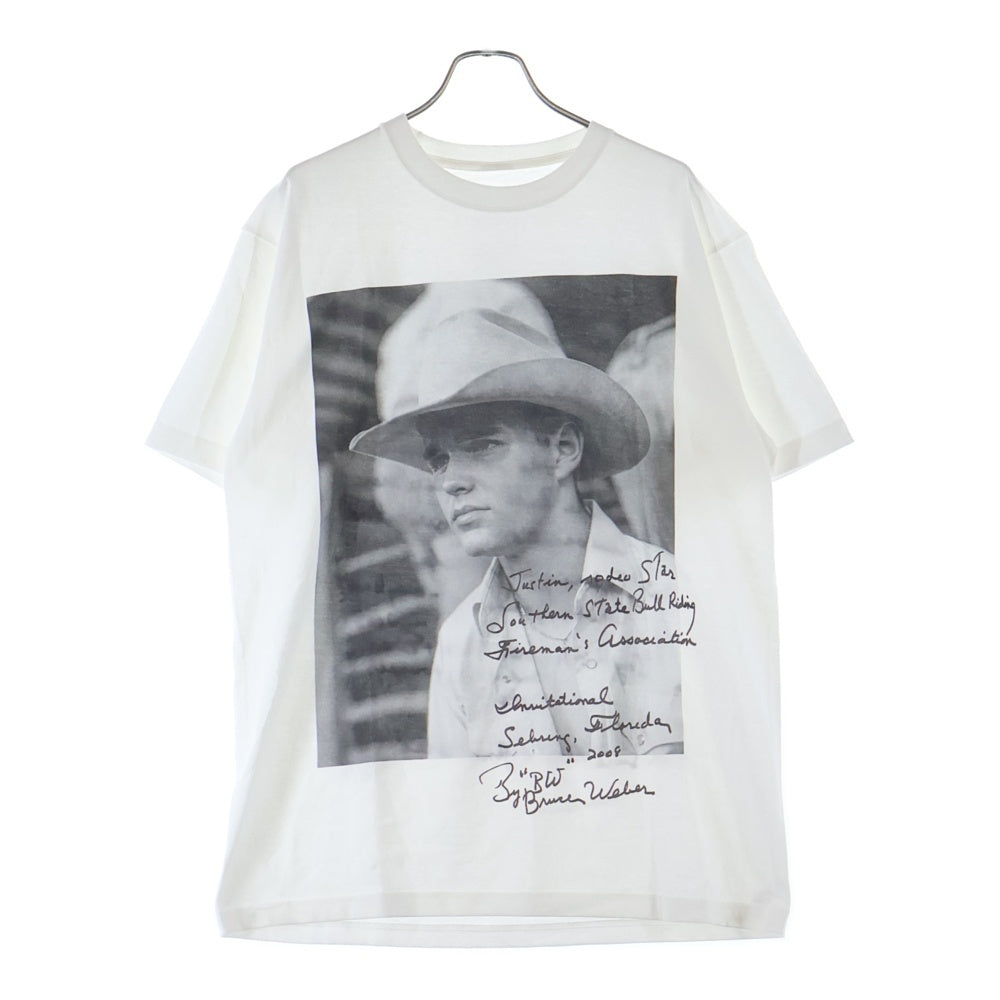 Bruce Weber(ブルースウェーバー) ×BIOTOP フォトプリント 半袖Tシャツカットソー ホワイト BOM-70700-A
