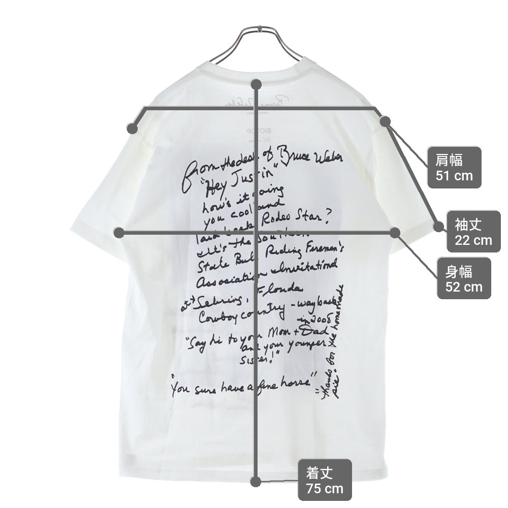 Bruce Weber(ブルースウェーバー) ×BIOTOP フォトプリント 半袖Tシャツカットソー ホワイト BOM-70700-A