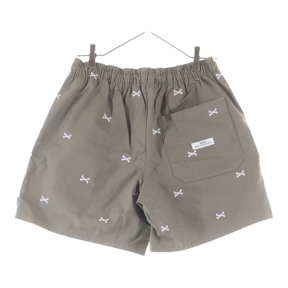 WTAPS(ダブルタップス) 22SS SEAGUL 03 SHORTS クロスボーン総柄 シーガルショーツ ブラウン ショートパンツ 221TQDT-PTM06